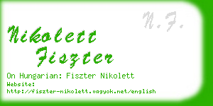 nikolett fiszter business card